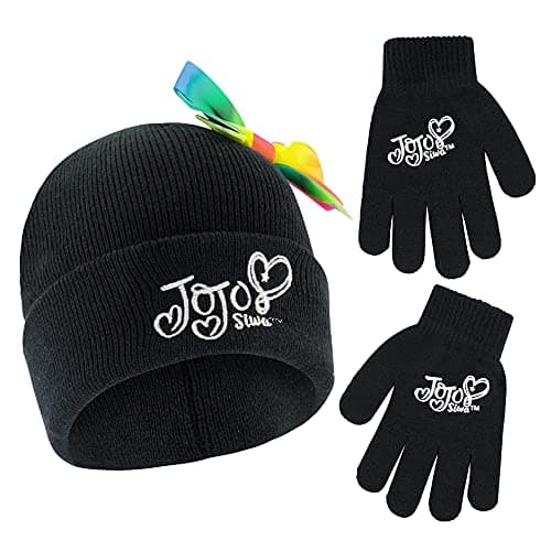 Nickelodeon Girls Winter Hat, Kids Gloves Set, Jojo Siwa Beanie For Ages 4-7