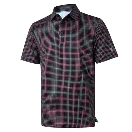 Men's Golf Shirts Dry Fit Short Sleeve Print Performance Moisture Wicking Patterned Polo Shirt for Men