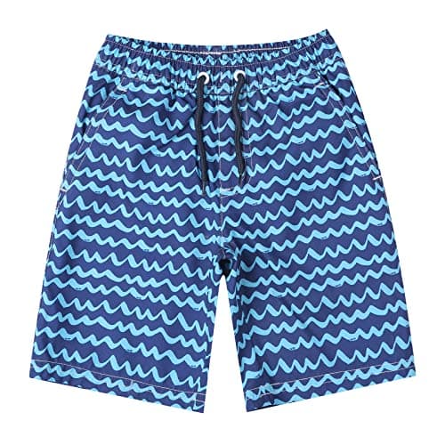 LIZENS Boys Swim Trunks UPF 50+ Quick Dry Striped Little Boys Bathing Suit Swimsuit Toddler Boy Swimwear