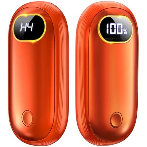 Hand Warmers Rechargeable - Electric Hand Warmers 2 Pack with Dual-Sided Heating for 15Hrs Warmth, LED Display & Flashlight, Hunting Essentials, Gifts for Christmas Man Women Raynauds Golf