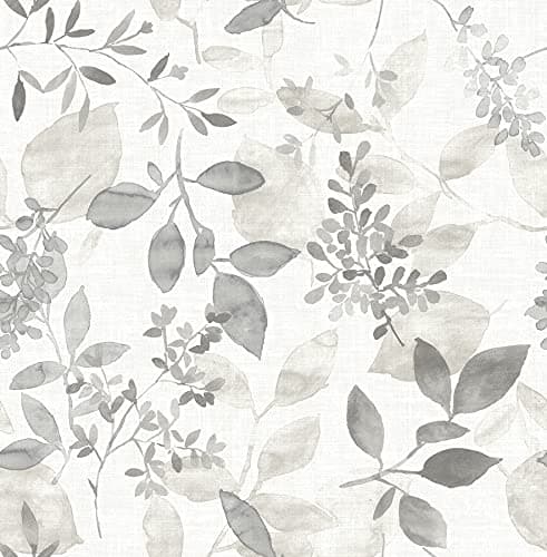 NuWallpaper by WallPops NUS3144 Breezy Peel & Stick Wallpaper, Grey