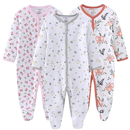 Kiddiezoom Baby Footed Cotton One-Piece Romper Jumpsuit