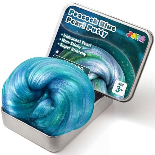 JOYIN Peacock Blue Pearl Putty 4.23oz (120g), Therapy Putty, Slime for Kids, Anxiety & Stress Relief Toys for Kids, Great Sensory Experience, Never Dry Out, Birthday Gifts & Party Favors