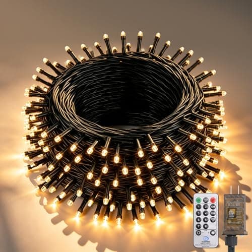 500 LED Cluster String Lights, 49FT Plug-in Fairy Lights with Remote & Timer, 8 Modes & 4 Brightness Levels, Black Wire Indoor Outdoor Decorative Lights for Bedroom, Patio, Balcony, Garden, Party