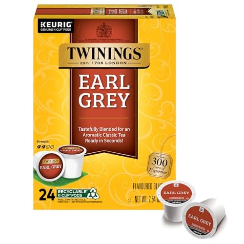 Twinings Earl Grey Black Bergamot Tea K-Cups for Keurig 24 CT Box (1 Pack)