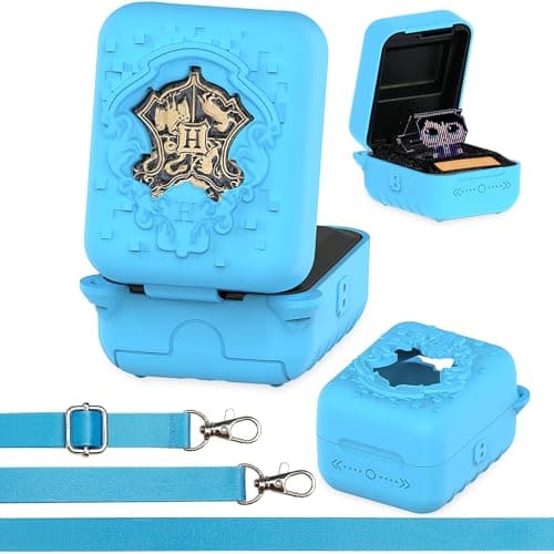 XEGIMOR Silicone Case for Bitzee Harry Potter Interactive Digital Pet, Protective Cover for Harry Potter Bitzee Virtual Electronic Pets Accessories (Blue Case)