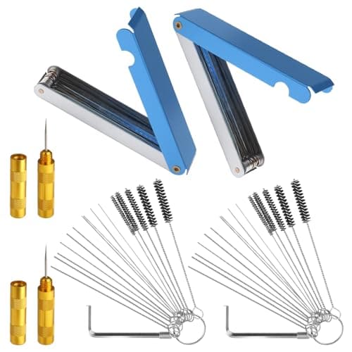 Yenblow 6 Pack Carburetor Cleaner Kit, Torch Tip Dirt Removal Set for Jets Nozzles Orifices, Throttle Body Tools for Chainsaw Motorcycle ATV Carb Welding Stove Shower Head Maintenance