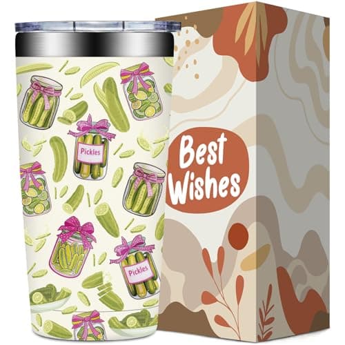 SpenMeta Pickle Gifts for Women - Pickle Gifts for Pickle Lovers - Cute Pickles Themed Gift for Her, Mom, Friends - 20oz Funny Pickles Tumbler Cup