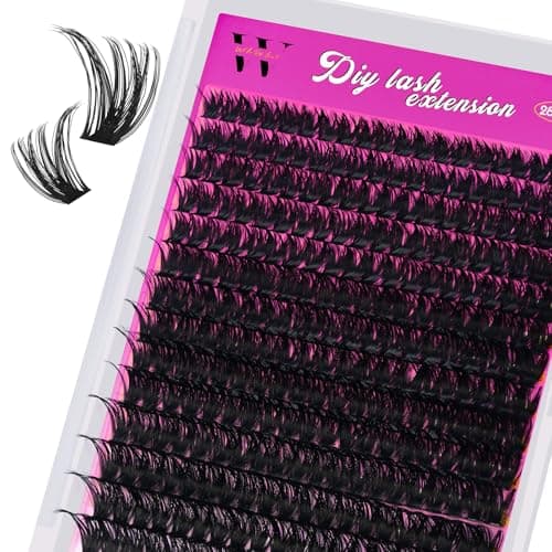 Lash Clusters 280PCS Individual Lashes D Curl Eyelash Clusters Mixed Length Cluster Eyelash Extensions Clusters Lashes with Thin Band Soft False Eyelashes DIY at Home(80D,D-Mix9-16mm)