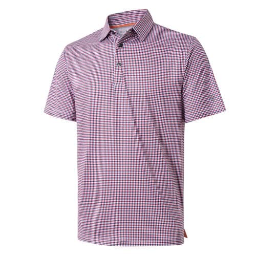 Golf Shirts for Men Dry Fit Short Sleeve Print Performance Moisture Wicking Polo Shirt