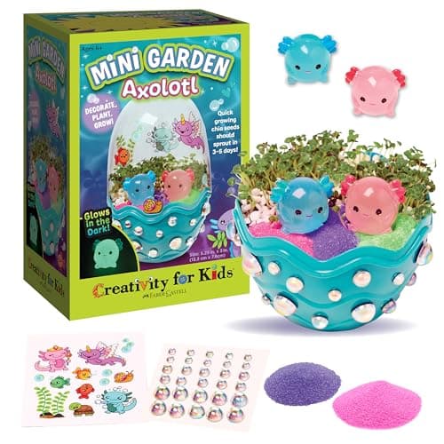Creativity for Kids Mini Garden Axolotl Terrarium, Grow & Create (Ages 6+)
