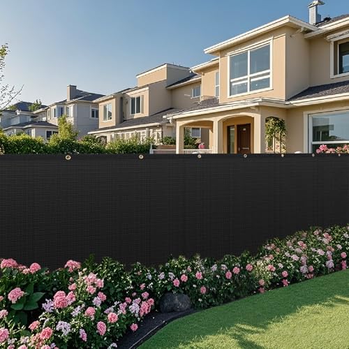 4' x 50' Fence Privacy Screen, Privacy Fence Shade Covers - 90% Blockage Heavy Duty HDPE Fence Panels for Garden Backyard Outdoor Home Decoration (Black)