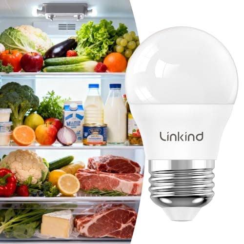 Linkind Led Refrigerator Light Bulbs, A15 Fridge Light Bulbs 40 Watts Equivalent Waterproof, 600LM Appliance Light Bulb 120V Non-dimmable 5W LED Bulbs for Freezer, E26 Base, Daylight 5000K, 1 Pack