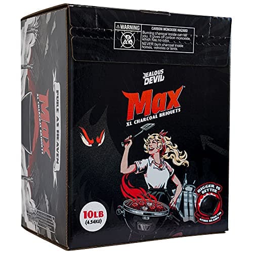 Jealous Devil Max XL All Natural Hardwood Charcoal Pillow Briquets, 10lb Box