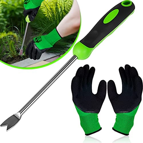 Honoson 2 Pcs Weed Puller Tool Set 12.8 Inch Dandelion Weeder Puller