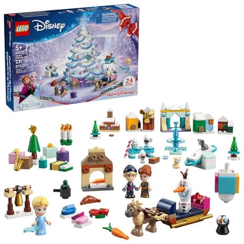 LEGO Disney Frozen Advent Calendar 2025 Kids Toy - Holiday Countdown Playset for Boys & Girls, Ages 5+ - Ana & Elsa Minidolls & Buildable Surprises - Disney Princess Gift for Christmas - 43273