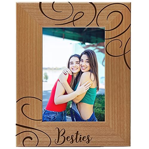 Best Friends Picture Frame Gift - Besties - Friend Birthday Gifts for Women, BFF, Bestfriend, Besties, - Long Distance Friendship Photo Picture Frame Gifts for Soul Sisters, 4x6 Vertical