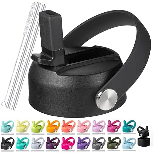 RRegeny Straw Lid for Hydro Flask Wide Mouth 32 40 oz, Lids with Flexible Handle compatible with HydroFlask, Replacement Sports Flex Cap Wide Mouth Top