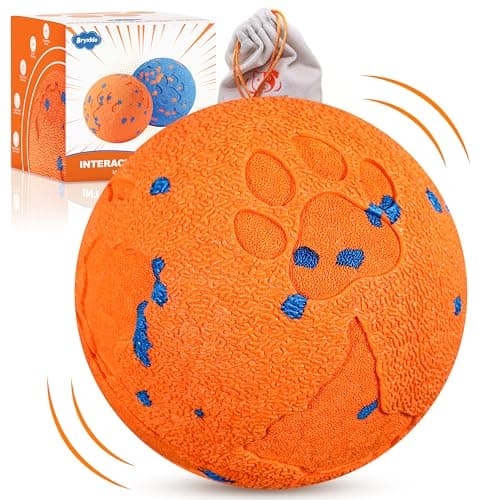 Interactive Dog Ball Toys for Medium & Large Dogs,Self-Moving, Auto-Vibrating,Bouncing Smart Dog Ball That Moves on It's Own Keep Them Busy,3.1″ Chew-Resistant E-TPU,IPX7 Waterproof (Include Gift Bag)