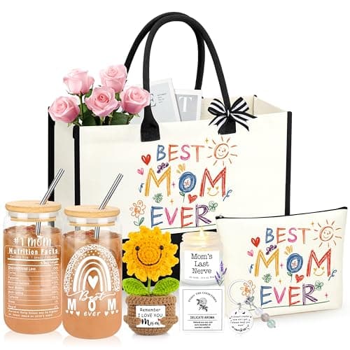 DOGMEM Mom Gifts, Mom Birthday Gift Ideas Basket for Moms Mama Mother from Daughter Son Child, Best Mom Ever Gifts, New Moms Gift