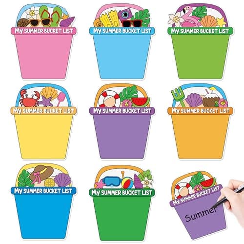 Summer Bucket Paper Cutout Hawaiian End of School Year Gift Camp Supplies