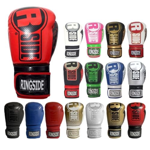 Ringside Apex Flash Sparring Gloves, IMF-Tech Boxing Gloves with Secure Wrist Support, Synthetic Boxing Gloves for Men and Women, Red and Black, 16 oz