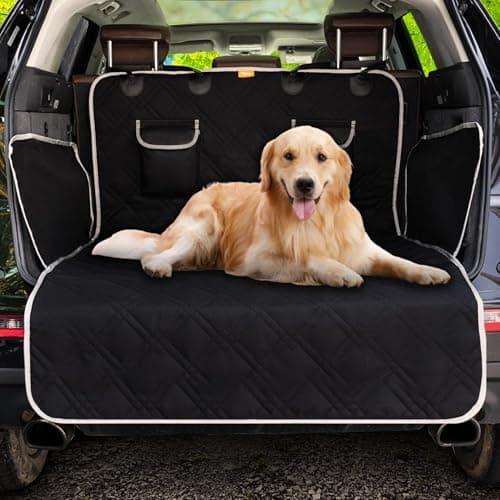 Dog Cargo Liner for SUVs & Back Seats, Waterproof 600D Oxford Dog Car Seat Cover, Standard 72.8"×40.6", Full-Wrap Pet Cargo Cover with Side Walls, Bumper Guard, Non-Slip Backing & Storage Pockets