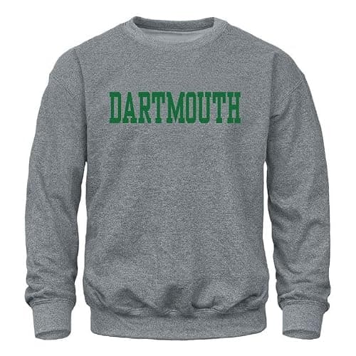 Ivysport Dartmouth College Crewneck Sweatshirt, Essential, Grey, Small