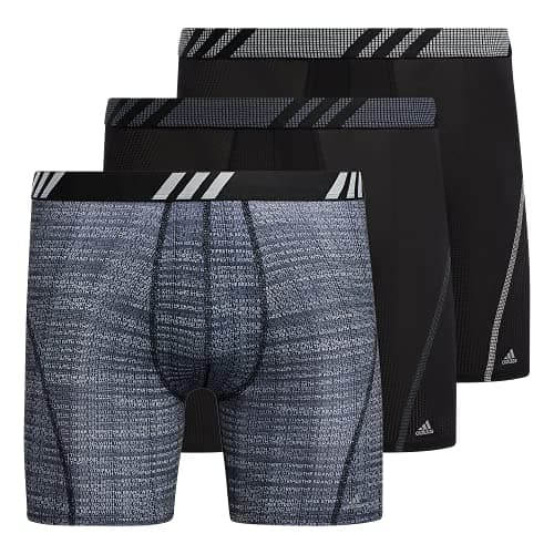 adidas Mens Sport Performance Mesh Boxer Brief Underwear (3-Pack) DISCONTINUED