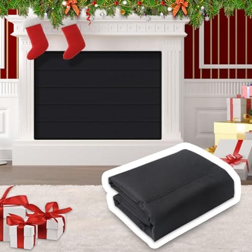Rumlick Oxford Cloth Magnetic Fireplace Cover - 36" x 32", Blocks Airflow, Draft Cover for Mental Fireplace Doors Accessories