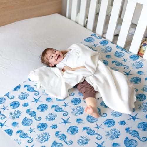 MooMoo Baby Waterproof Potty Training Pad Reusable Underpads Nighttime Mattress Protector Sheet Leakproof Pee Pad for Bedwetting
