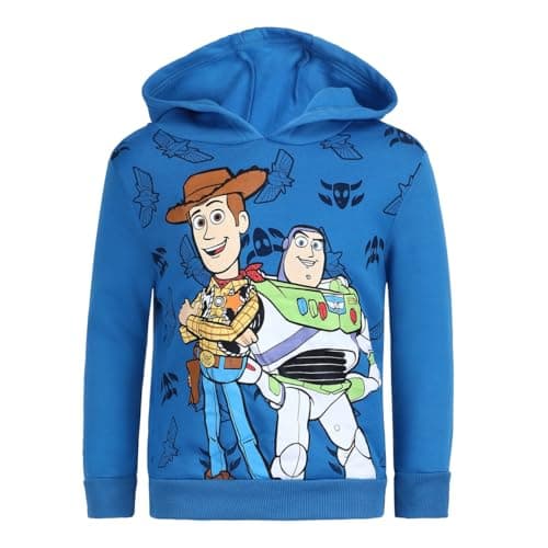 Disney Toy Story Woody and Buzz Lightyear Boys Pullover Hoodie for Toddler, Little and Big Kids