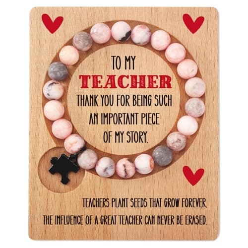 LEJIAJINW Teacher Appreciation Gifts for Teachers Women Thank You End of Year Mentor Presents Birthday Retirement Gift Bracelet from Students