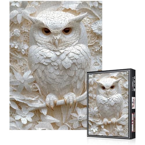 1000Piece Owl Jigsaw Puzzle for Adults - Challenging Jigsaw Puzzles for Relaxation & Brain Exercise, Premium Quality Adult Puzzle Game for Family Nights(Owl-S)