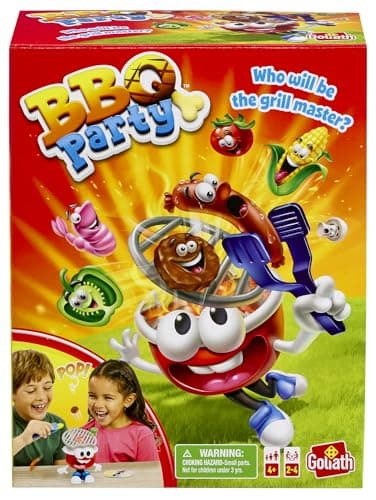Goliath BBQ Party Game | Put Food On The BBQ Grill Before The Grill Pops | No Reading & No Batteries Required | 2-4 Players | Ages 4 and Up