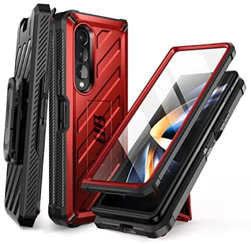 SUPCASE for Samsung Galaxy Z Fold 4 Case with Built-in Kickstand, Ruddy