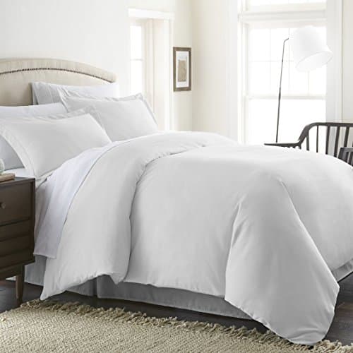 CELINE LINEN Wrinkle & Fade Resistant 2-Piece Duvet Cover Set - Protects and Covers Your Comforter/Duvet Insert, 1500 Series Luxurious 100% - Silky Soft, Twin/Twin XL, White