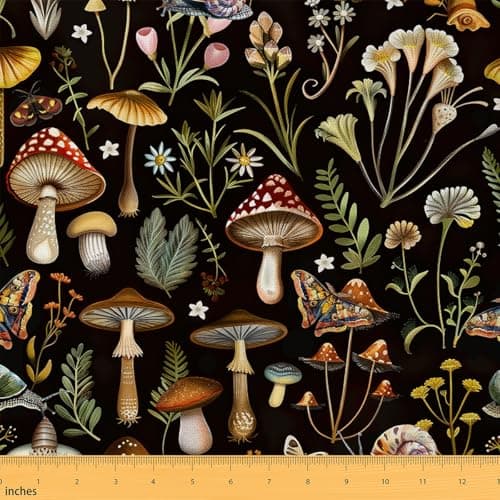 Feelyou Cartoon Mushrooms Chairs Upholstery Fabric 10 Yard Kids Soft