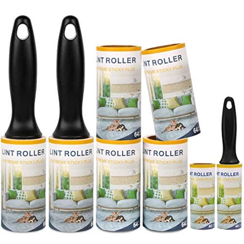 Lint Rollers Pet Hair Remover Extra Sticky Clothes Roller with Travel Mini Tape Roller for Clothes Sofa Dog Cat Hair -8 Count