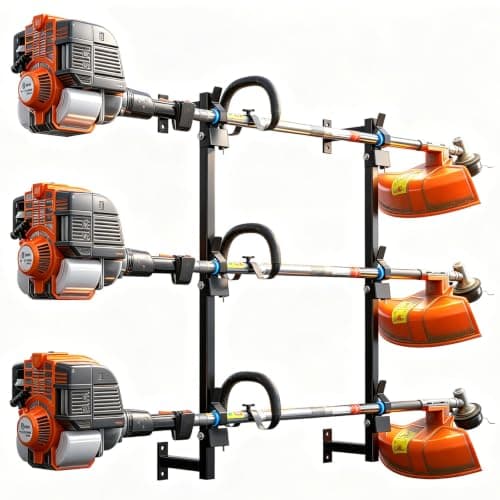ELITEWILL Weed Eater Racks for Enclosed Trailer Trimmer Rack Weedeater Rack for Trailer Landscape Truck Holder Lawn Equipment Accessories