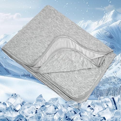 Cooling Blankets for Hot Sleepers, Summer Blanket Thin Lightweight Breathable Soft Cold Blanket for Sleeping Summer, Absorbs Heat to Keep Body Cool for Night Sweats Adults Children (Throw (50" x 70"))