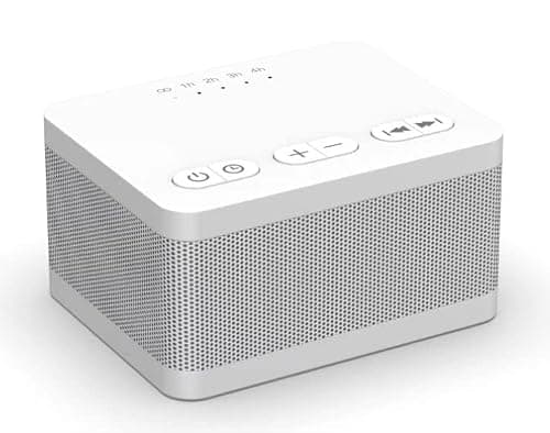 DailyBody Sound Machine White Noise Machine with 30 Soothing Sounds 32 Levels Volume 5 Timers and Memory Function Effectively Blocks Noise Ideal Sleep Machine for Baby Kids Adults… (White)