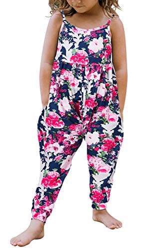 Yousie Toddler Girls Romper 2T Jumpsuit Summer Clothes 3T Pants with Pockets