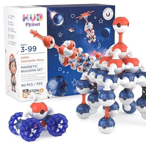 KUB Planet - Magnetic Building Set for Kids, STEM Educational Toys for 3+ Year Old Boys and Girls, Space Planet Blocks