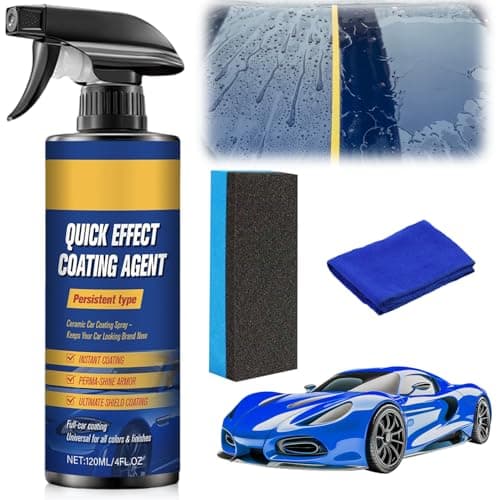 Advanced Car Quick-Acting Coating Agent Spray, Scratch Wax Polish Waterless Wash, Quick Effective Coating Spray, Car Coating Sprays Cleaning Kit, Oil Film Emulsion Glass Cleaner