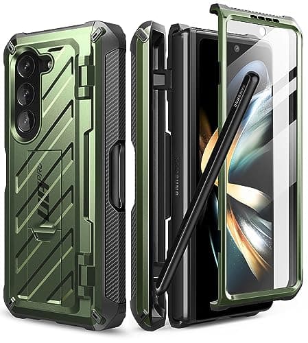 SUPCASE Unicorn Beetle Pro Case for Galaxy Z Fold 5 5G (2023), with Built-in S Pen Slot & Screen Protector & Kickstand Full-Body Dual Layer Rugged Case (Guldan)