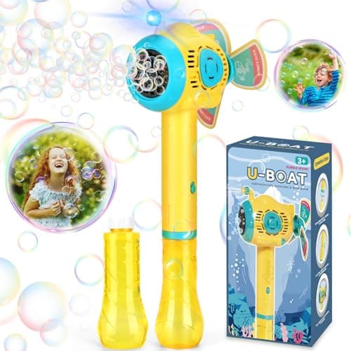 Britik Light Up Bubble Wand, Outdoor Bubble Toy Gift for Boys Girls Age 3-8