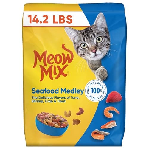 Meow Mix Seafood Medley Dry Cat Food, 14.2 Pound Bag