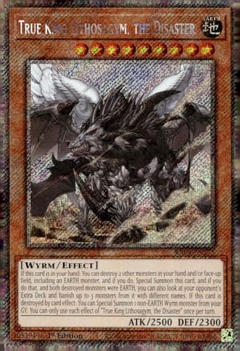 True King Lithosagym, The Disaster (Platinum Secret Rare) - RA04-EN275 - Platinum Secret Rare - 1st Edition