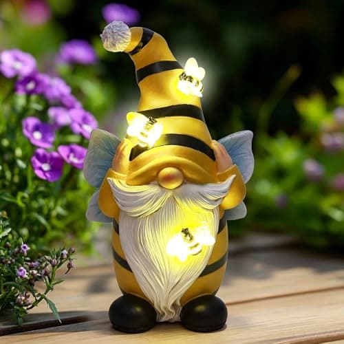 TSTGEE Solar Garden Gnomes Outdoor Decorations for Yard